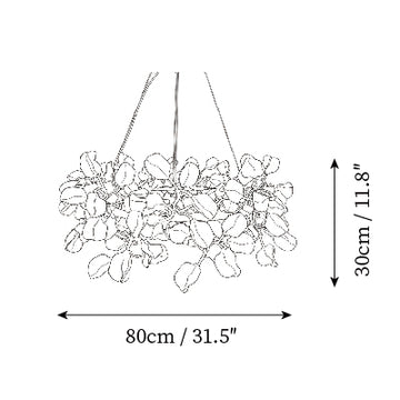 Talisa Ceramic Leaf Chandelier — Dimension drawings 2