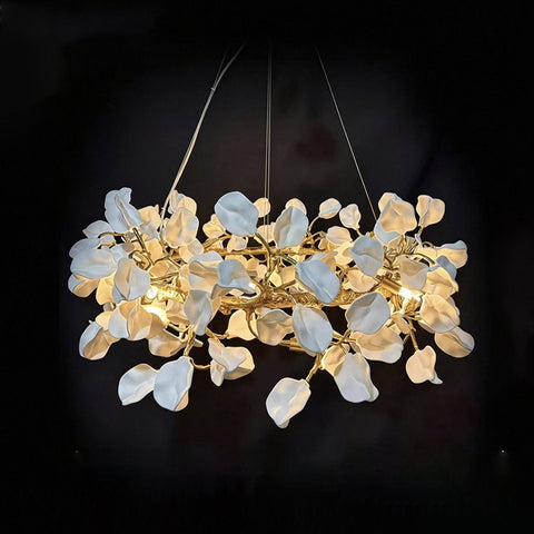 Talisa Ceramic Leaf Chandelier – detail 11