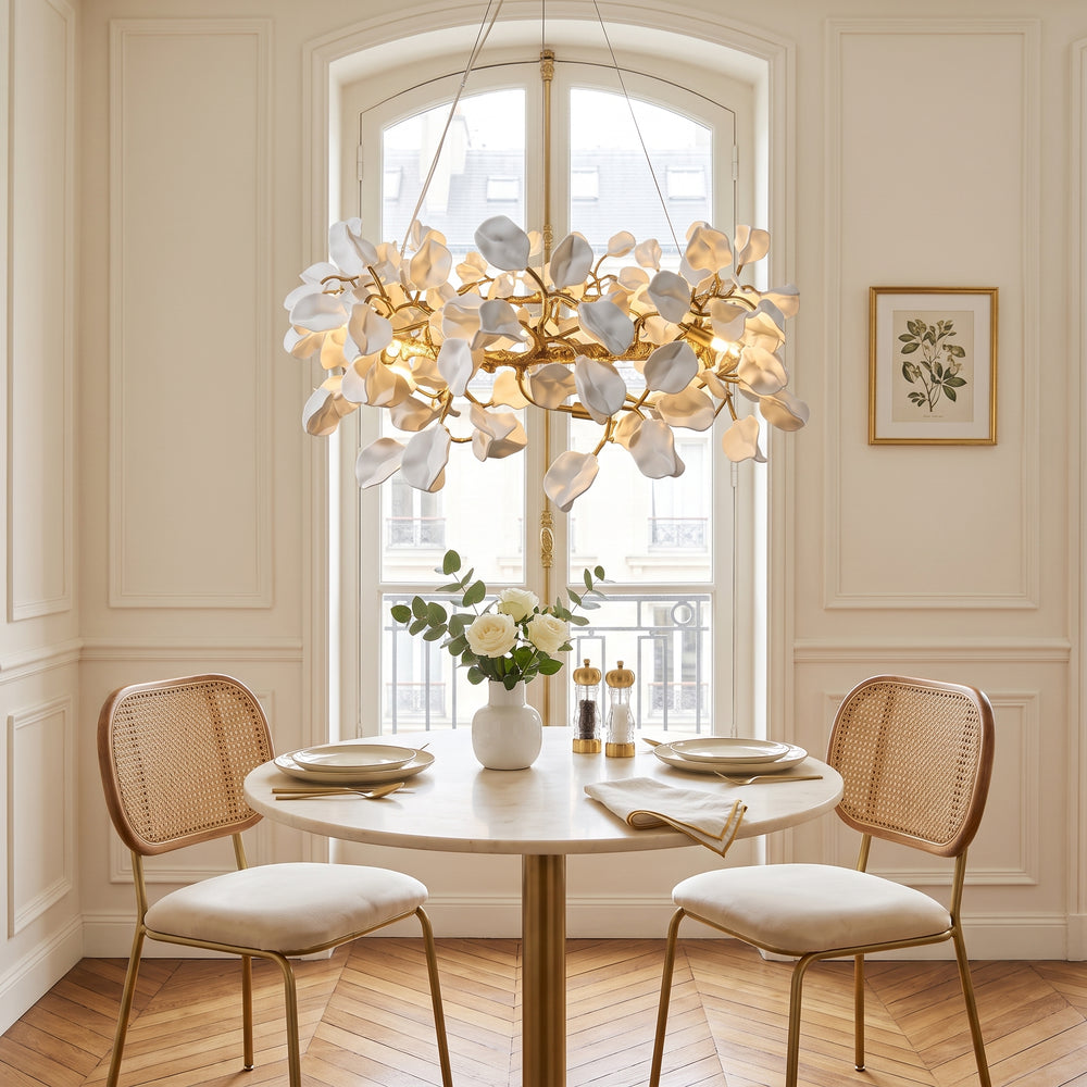 Talisa Ceramic Leaf Chandelier – detail 2