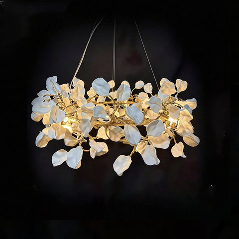 Talisa Ceramic Leaf Chandelier – detail 12