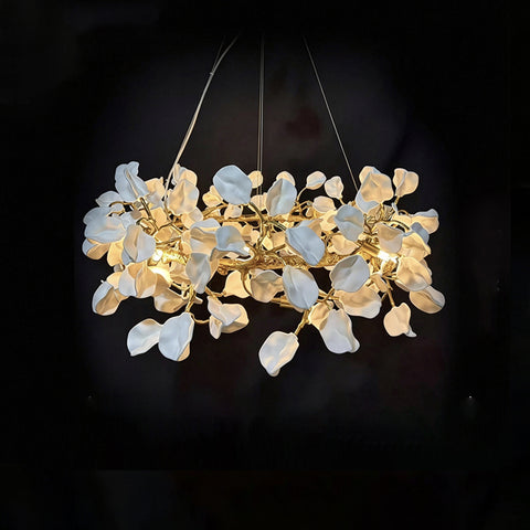 Talisa Ceramic Leaf Chandelier – detail 13