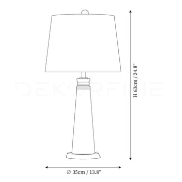 Lampe de Table Conique — Plans de dimensions 1