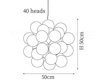 Taraxacum Pendant Light — Dimension drawings 2