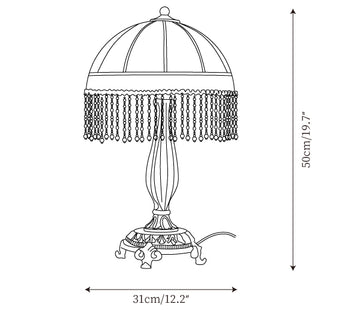 Lampe de Table Tassel Flower — Plans de dimensions 1