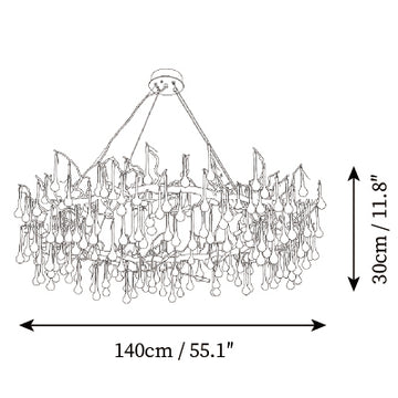 Teardrop Branch Chandelier — Dimension drawings 4