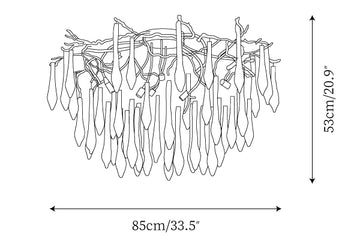 Teardrop Round Ceiling Lamp — Dimension drawings 1