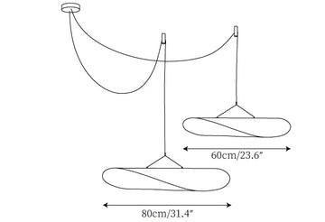 Tense Pendant Light — Dimension drawings 2