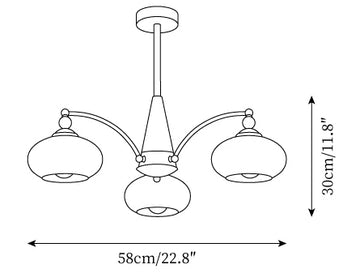 Lustre Tillary en Bois — Plans de dimensions 1