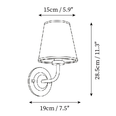 L 5.9″ x W 7.5″ x H 11.3″