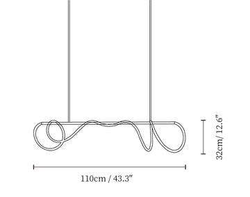 Serpentine Glow Lampadario Gold — Dimension drawings 4