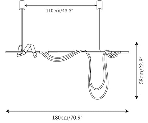L 70.9″ x H 22.8″ / L 180cm x H 58cm