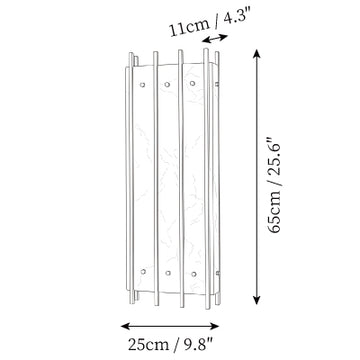 Tribeca Alabaster Wall Sconce — Dimension drawings 1