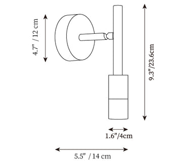 Tubino Wall Lamp — Dimension drawings 1