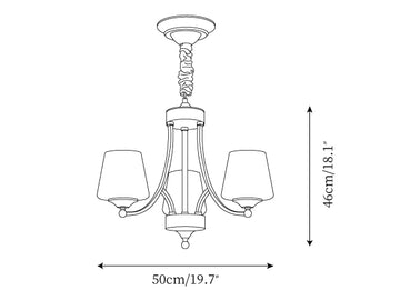 Tuileries Chandelier — Dimension drawings 1