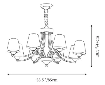 Tuileries Chandelier — Dimension drawings 3