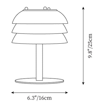 Valencia Table Lamp — Dimension drawings 1