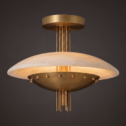 Vanderbilt Alabaster Flush Mount Ceiling Light – detail 12