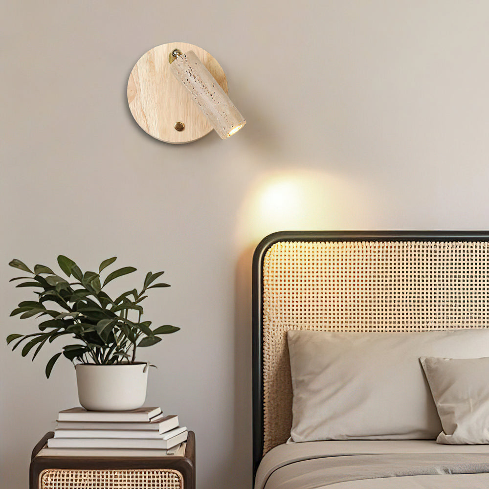Veda Travertine Wall Lamp – detail 2