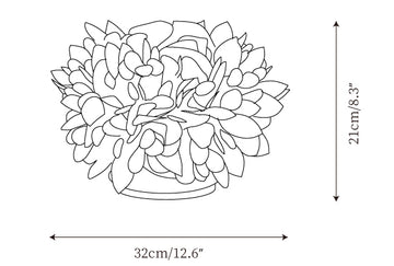 Veli Foliage Table Lamp — Dimension drawings 1