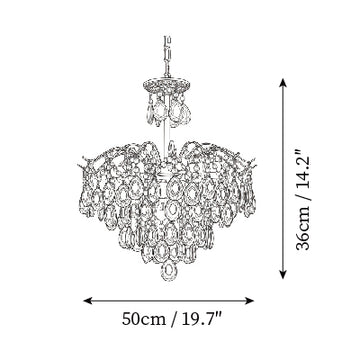 Lustre Sciolari Crystal — Plans de dimensions 1
