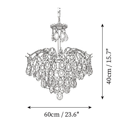 ∅ 23.6″ x H 15.7″