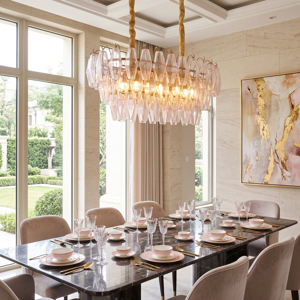 Vesper Long Glass Chandelier – detail 2