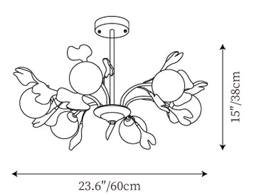 Vico Gingko Kronleuchter — Maßzeichnungen 1
