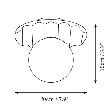 Victor Ceiling Light — Dimension drawings 1