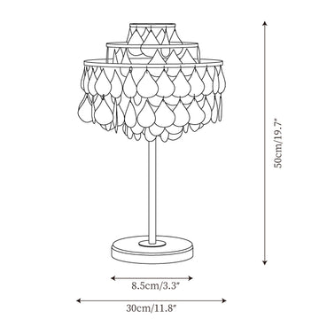Vivant Shell Table Lamp — Dimension drawings 1