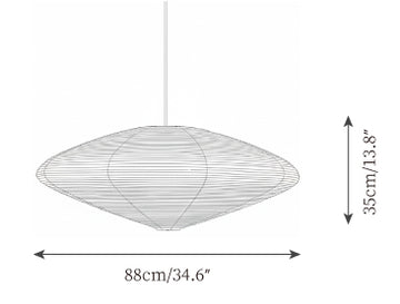 Rice Paper Pendant Light — Dimension drawings 3