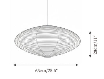 Rice Paper Pendant Light — Dimension drawings 2