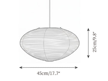 Rice Paper Pendant Light — Dimension drawings 1