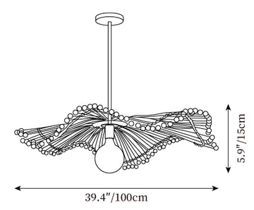 Waverly Kroonluchter — Dimensioentekeningen 1