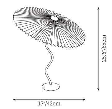 Lampada da Tavolo Wiggly Plissettata — Disegni dimensionali 1
