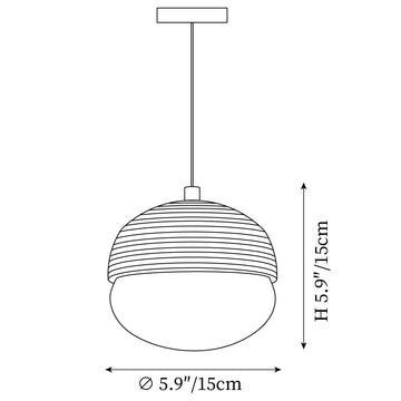 Suspension Lampe Wood Nut — Plans de dimensions 1
