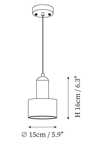 Carsa Travertine Pendant Lamp — Dimension drawings 4
