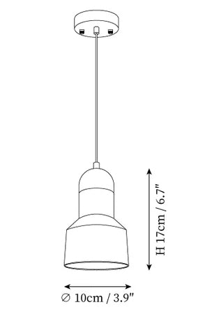 Carsa Travertine Pendant Lamp — Dimension drawings 3