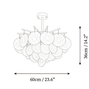 Lustre Celestia Cloud Glass — Plans de dimensions 1