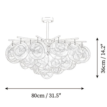 Lustre Celestia Cloud Glass — Plans de dimensions 2