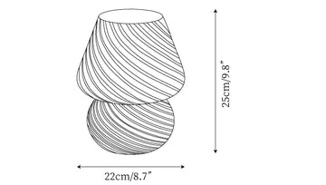 Ansel Glass Tischleuchte — Maßzeichnungen 1