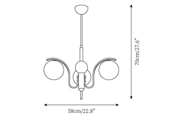 Lustre en Verre Aran — Plans de dimensions 1