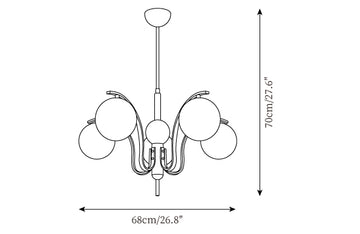 Lustre en Verre Aran — Plans de dimensions 2