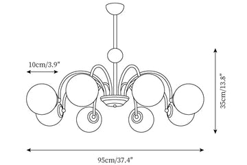 BotimI Globe Chandelier — Dimension drawings 5