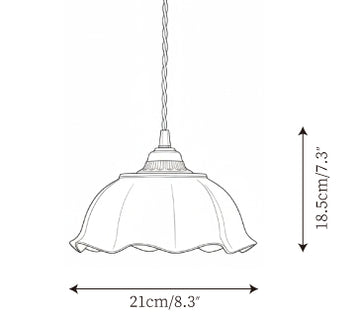 Butterfly Keramische Hanglamp — Dimensioentekeningen 1