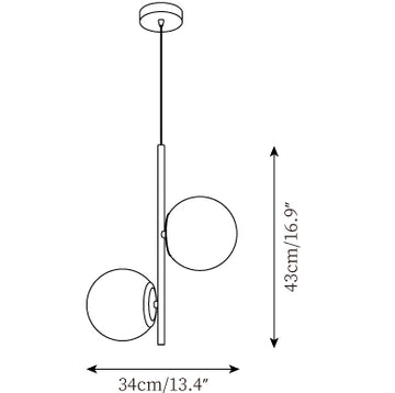 Castell Hanglamp — Dimensioentekeningen 1