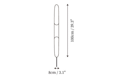 L 3.1″ x H 39.3″