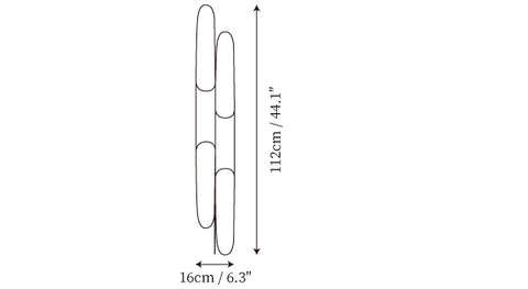 L 6.3″ x H 44.1″