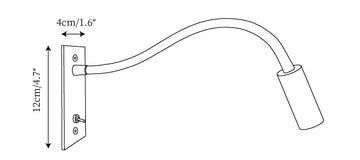 Applique da Parete LED Stile Art Deco per la Camera — Disegni dimensionali 2