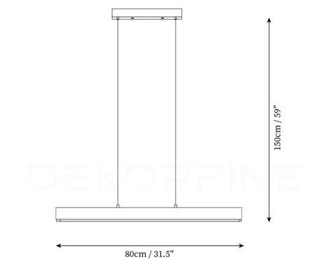 L 31.5″ x H 59″ / L 80cm x H 150cm