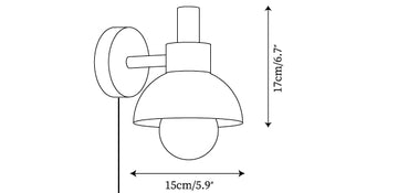 Fanta Plug In Wall Lamp — Dimension drawings 1